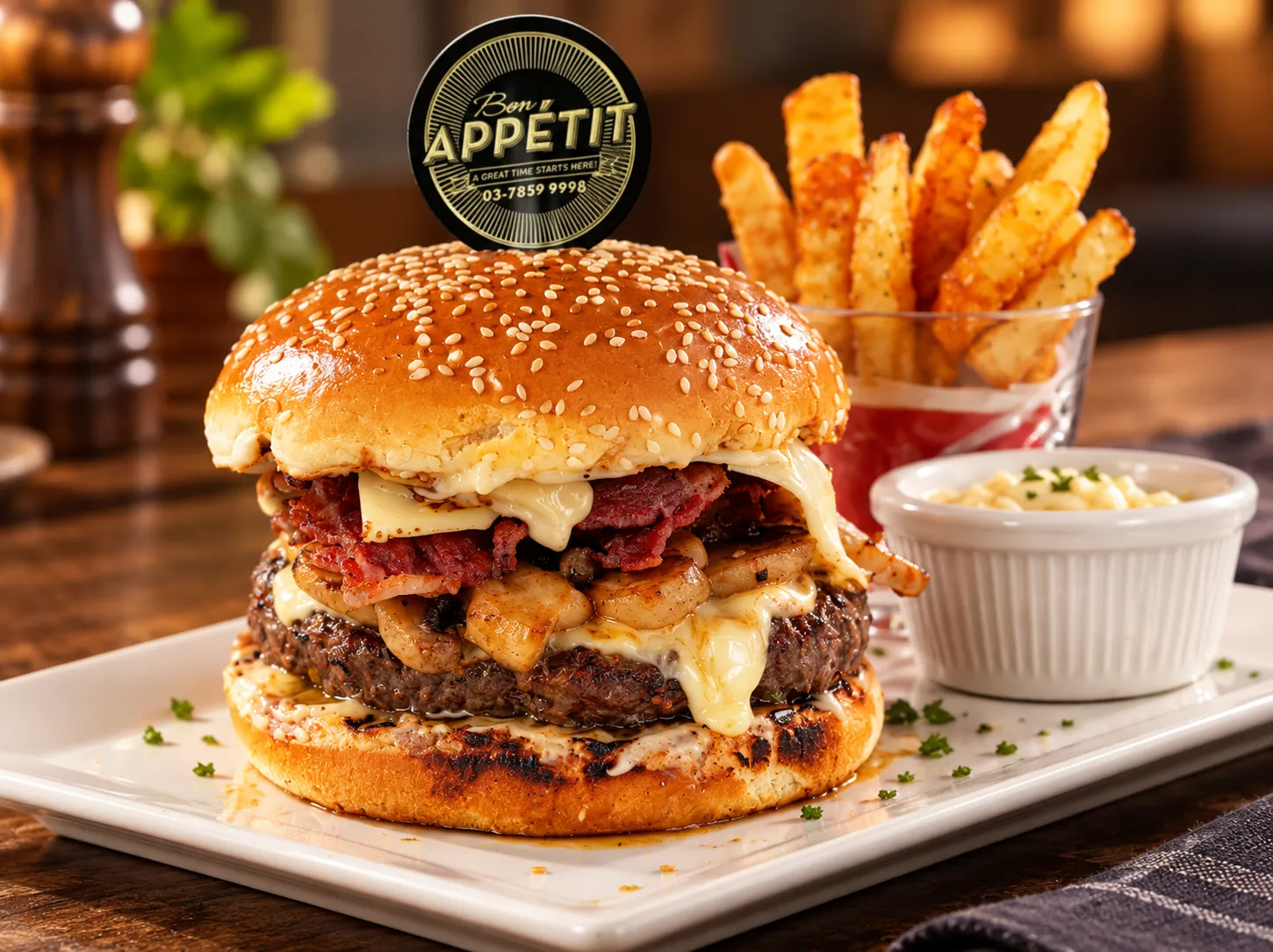Swiss Mushroom Burger